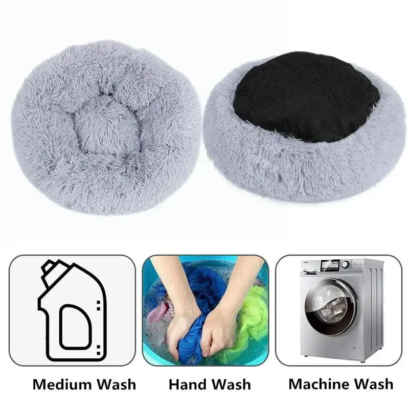 Cama para cachorro de estimação muito  confortável e aconchegante   redondo ultra macio lavável cama almofada para cachorro e gato cama quente de inverno